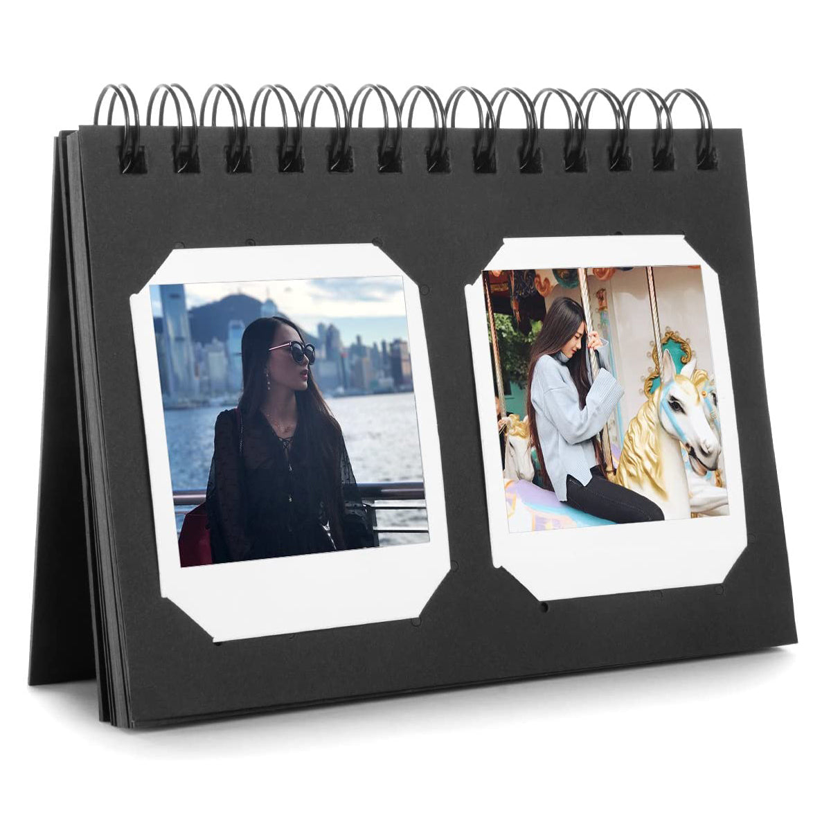 ZIKKON 40 Sheets Desk Album For Square Film Black
