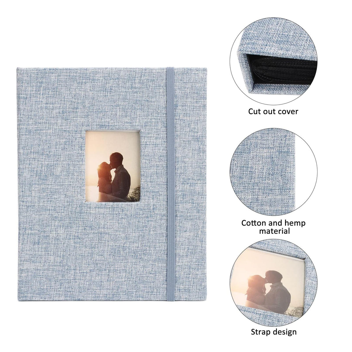 ZIKKON Compatible 208 sheet Album for Fujifilm Instax Mini Film (3 inch) Blue