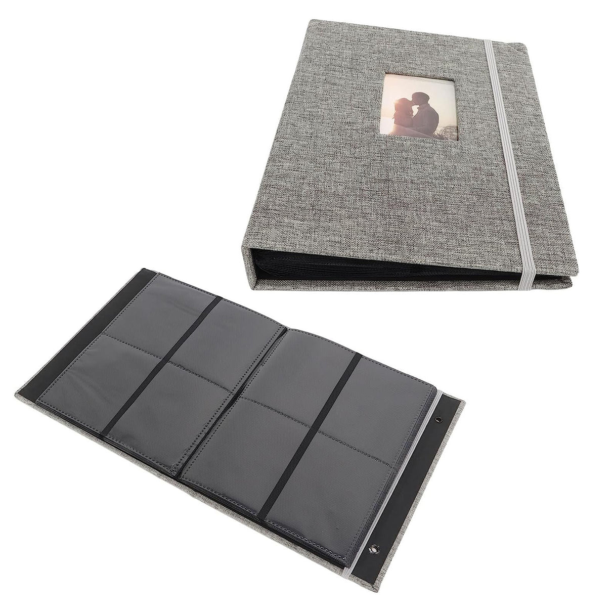 ZIKKON Compatible 208 sheet Album for Fujifilm Instax Mini Film (3 inch) Gray