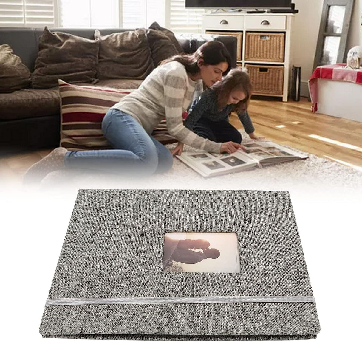 ZIKKON Compatible 208 sheet Album for Fujifilm Instax Mini Film (3 inch) Gray