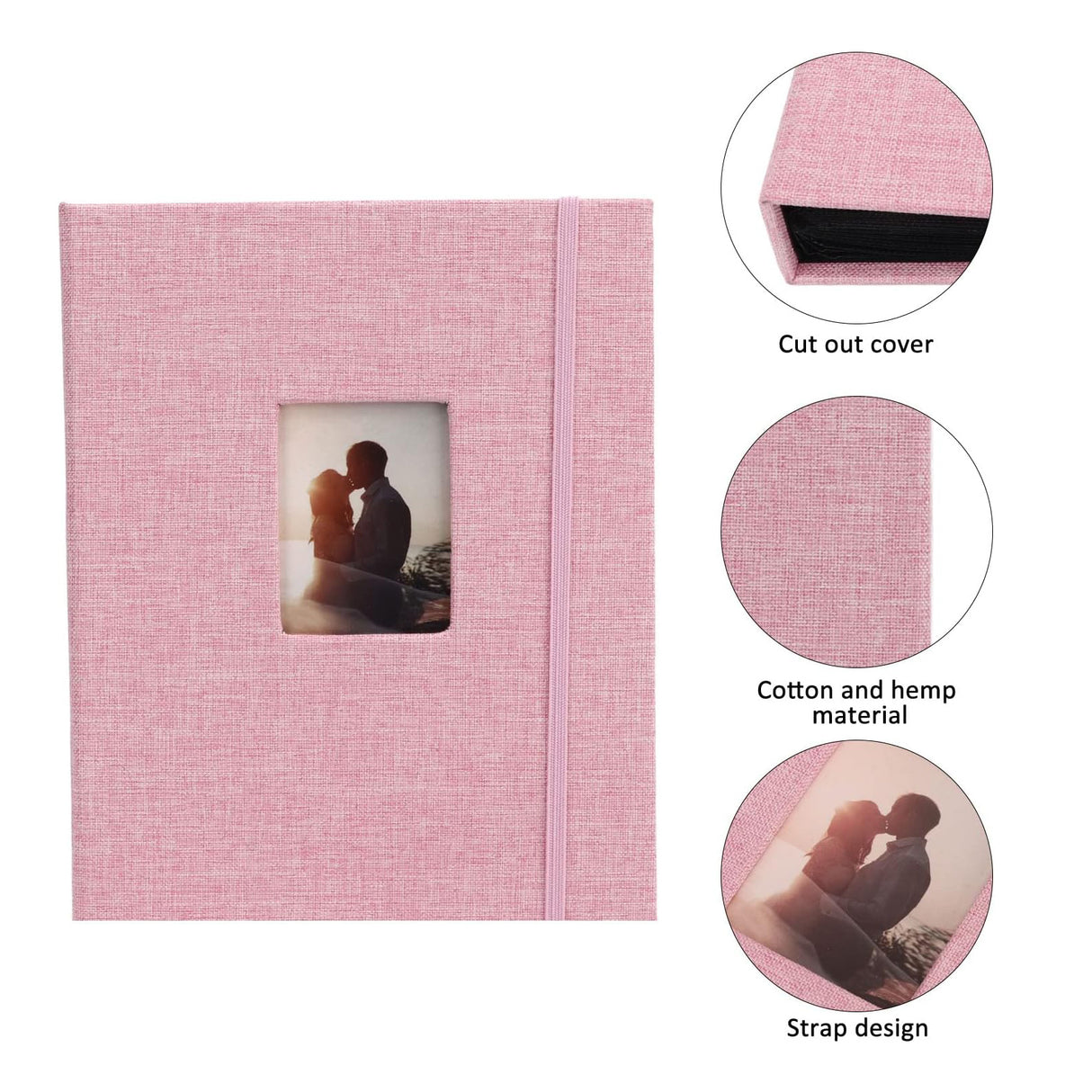 ZIKKON Compatible 208 sheet Album for Fujifilm Instax Mini Film (3 inch) Pink