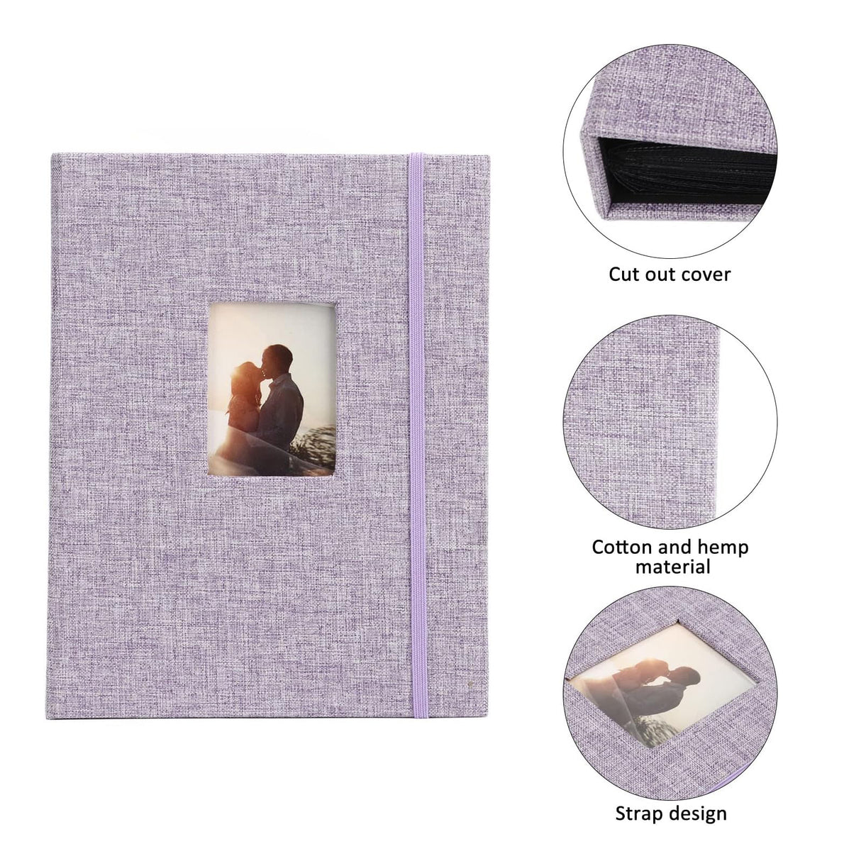 ZIKKON Compatible 208 sheet Album for Fujifilm Instax Mini Film (3 inch) Purple