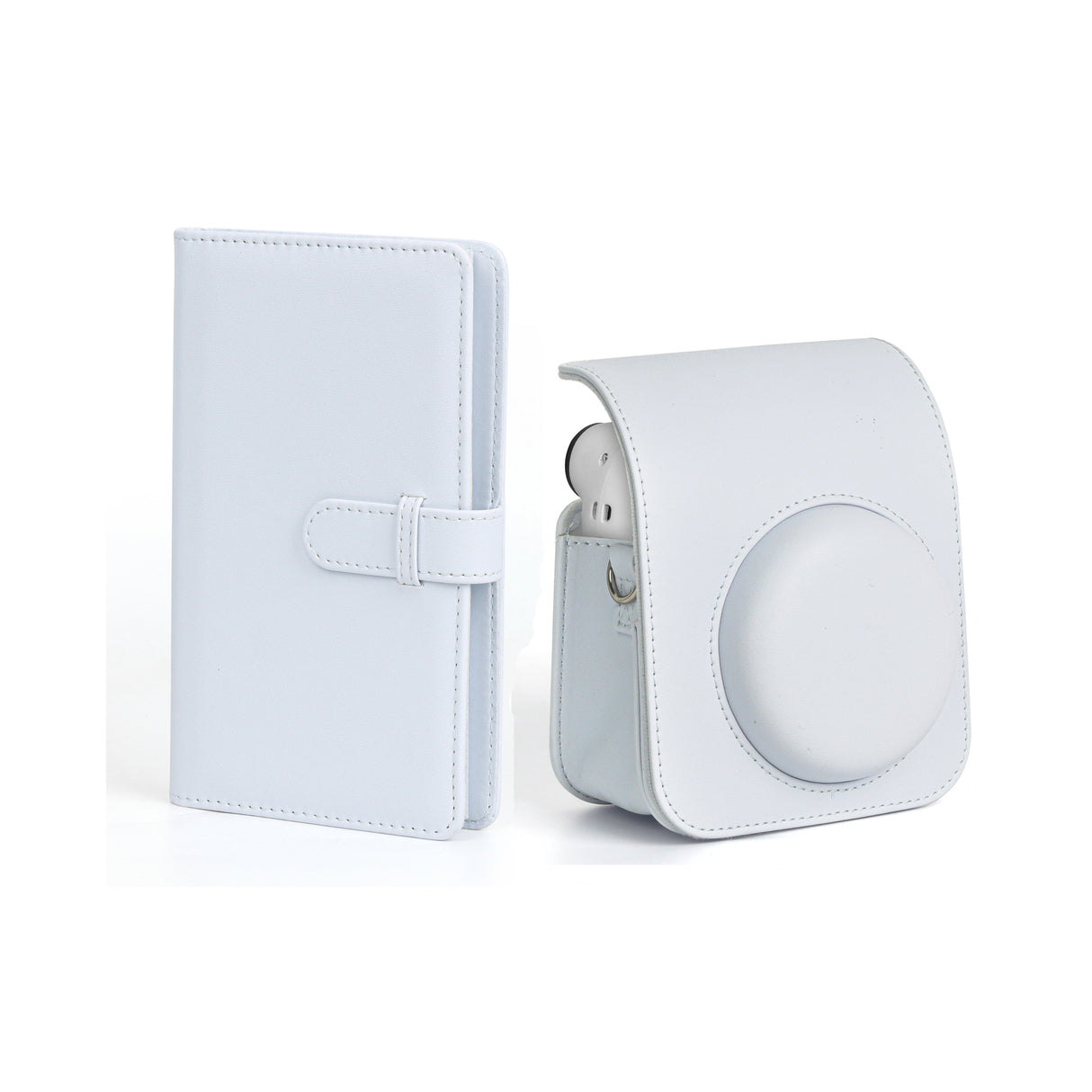 ZIKKON Instant Mini 12 Protective Camera Case with 108 sheet album (Clay white)
