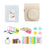 ZIKKON 7 in 1 Accessory Bundle for Mini 12 Instant Camera, Include PU leather Case, Mini Picture Album, Frames, DIY Stickers, Color Filter, Selfie Mirror, Paper Bunting(No Camera) - Beige Wave
