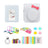 ZIKKON 7 in 1 Accessory Bundle for Mini 12 Instant Camera, Include PU leather Case, Mini Picture Album, Frames, DIY Stickers, Color Filter, Selfie Mirror, Paper Bunting(No Camera) - White bowknot
