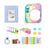 ZIKKON 7 in 1 Accessory Bundle for Mini 12 Instant Camera, Include Silicone Protactive Case, Mini Picture Album, Frames, DIY Stickers, Color Filter, Selfie Mirror, Paper Bunting(No Camera) - blue rainbow
