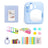 ZIKKON 7 in 1 Accessory Bundle for Mini 12 Instant Camera, Include Silicone Protactive Case, Mini Picture Album, Frames, DIY Stickers, Color Filter, Selfie Mirror, Paper Bunting(No Camera) - Pastel Blue
