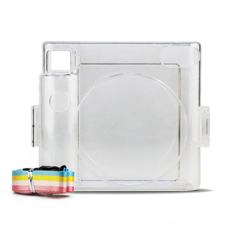 ZIKKON Instant SQ1 Case Clear - Protective Case Compatible for Fuji-Film Insta-x Instant SQ1 Square Instant Camera - with Shoulder Strap - Transparent