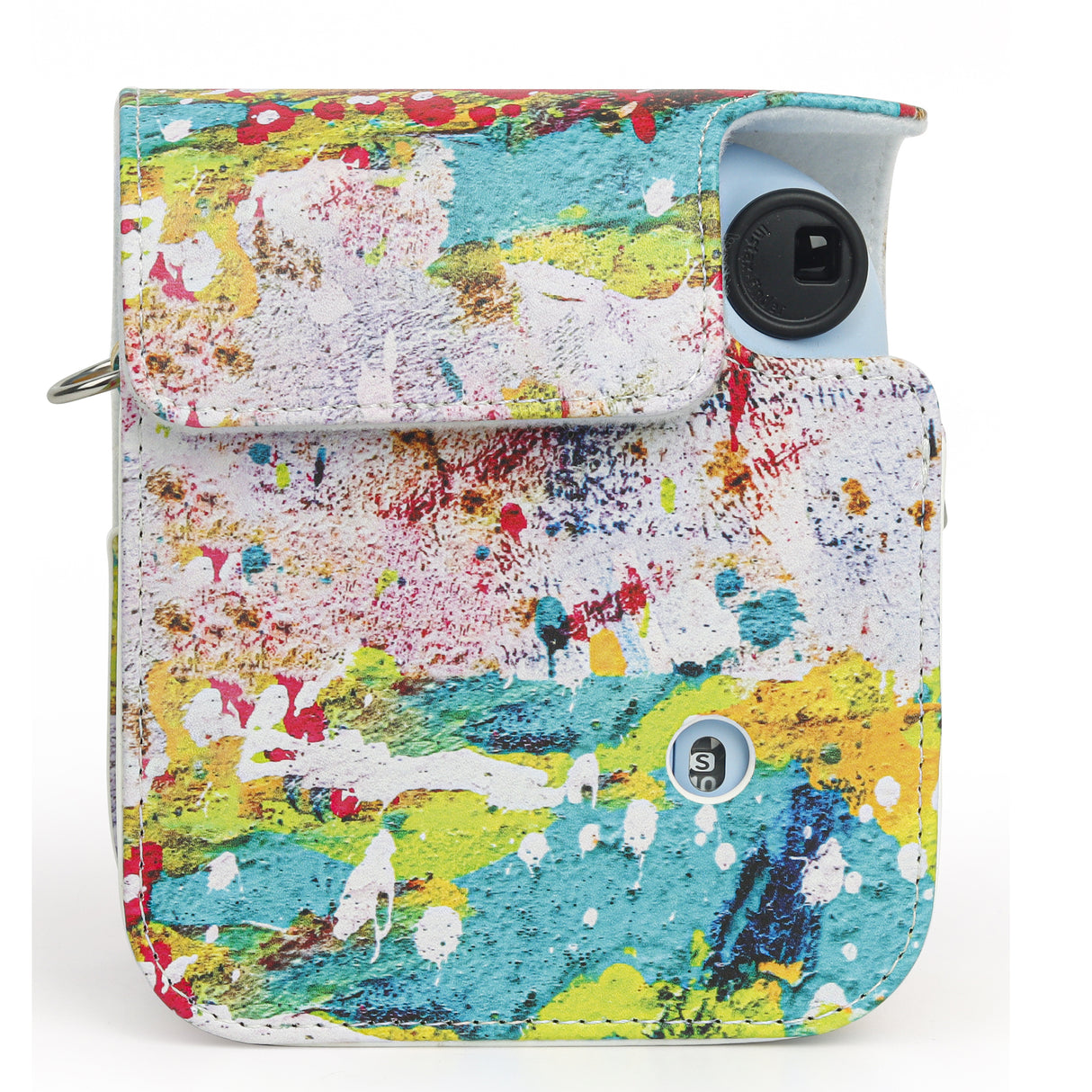 ZIKKON Instax Mini 12 Protective Camera Case PU Leather Carrying Bag_Abstract oil painting