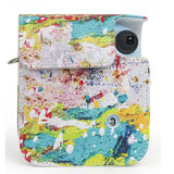 ZIKKON Instax Mini 12 Protective Camera Case PU Leather Carrying Bag_Abstract oil painting
