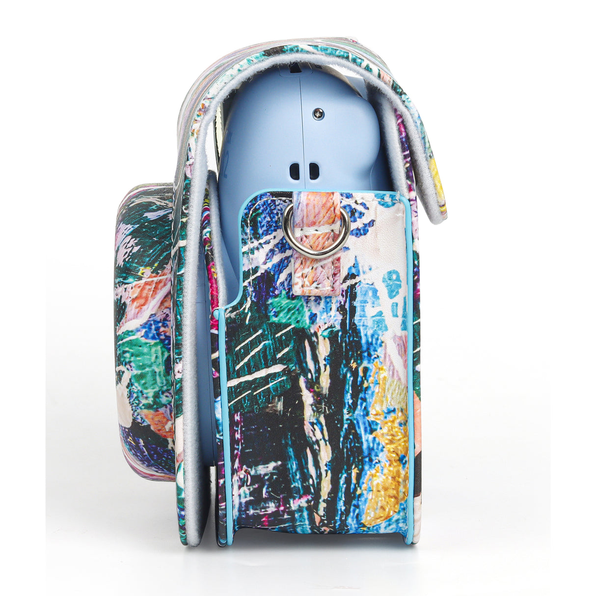 ZIKKON Instax Mini 12 Protective Camera Case PU Leather Carrying Bag_Colorful graffiti