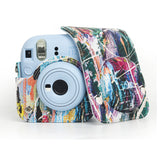 ZIKKON Instax Mini 12 Protective Camera Case PU Leather Carrying Bag_Colorful graffiti