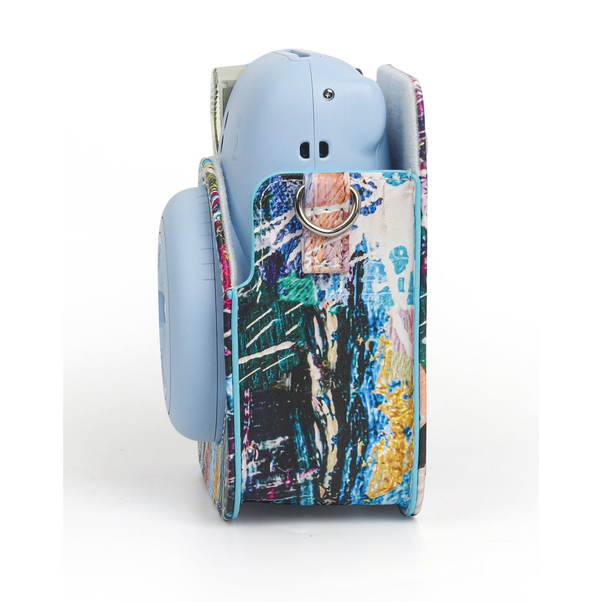 ZIKKON Instax Mini 12 Protective Camera Case PU Leather Carrying Bag_Colorful graffiti