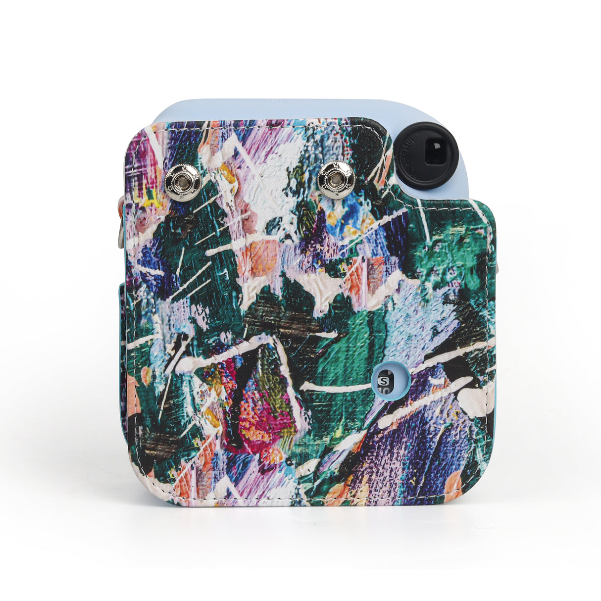ZIKKON Instax Mini 12 Protective Camera Case PU Leather Carrying Bag_Colorful graffiti