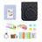 ZIKKON 7 in 1 Accessory Bundle for Mini 12 Instant Camera, Include PU Leather Checker board Case, Mini Picture Album, Frames, DIY Stickers, Color Filter, Selfie Mirror, Paper Bunting(No Camera) - Black

