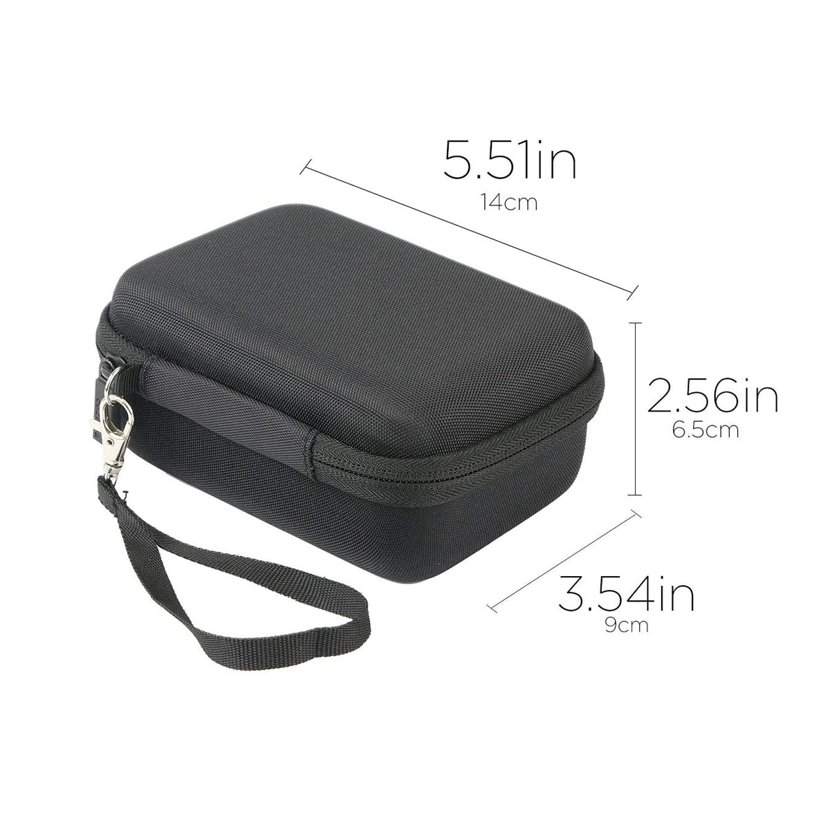 ZIKKON Instax Mini Evo Instant Camera Mini Link 2 Smartphone Printer Bag Accessories Protector Hard Case Lanyard (Black)