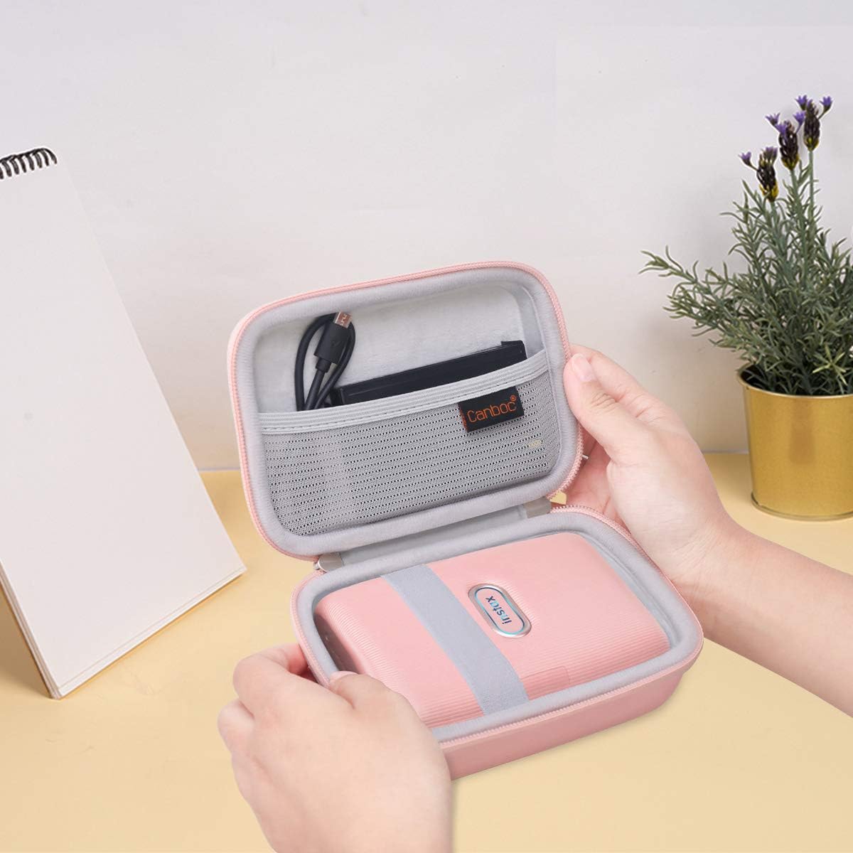 ZIKKON Instax mini EVA Case for Instax Mini Link, Link3, Liplay, EVO (Blush Gold)