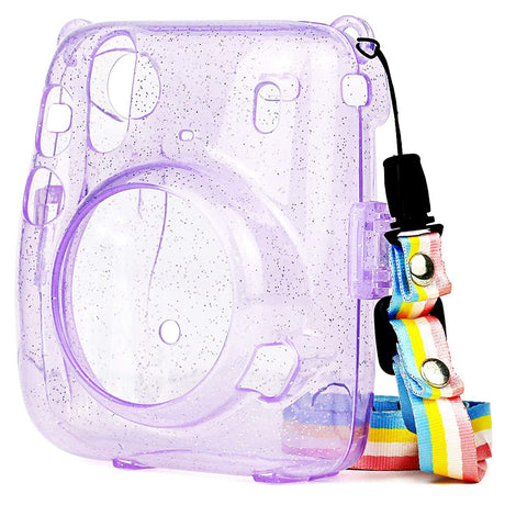 ZIKKON Mini 11 Instax Camera Pouch  Bag Glister Case_Purple