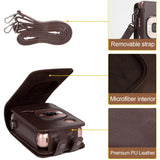 ZIKKON Protective Case for Fuji instax mini liplay Camera with adjustable neck strap quick detachable- Deep bronze
