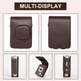 ZIKKON Protective Case for Fuji instax mini liplay Camera with adjustable neck strap quick detachable- Deep bronze
