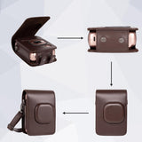 ZIKKON Protective Case for Fuji instax mini liplay Camera with adjustable neck strap quick detachable- Deep bronze
