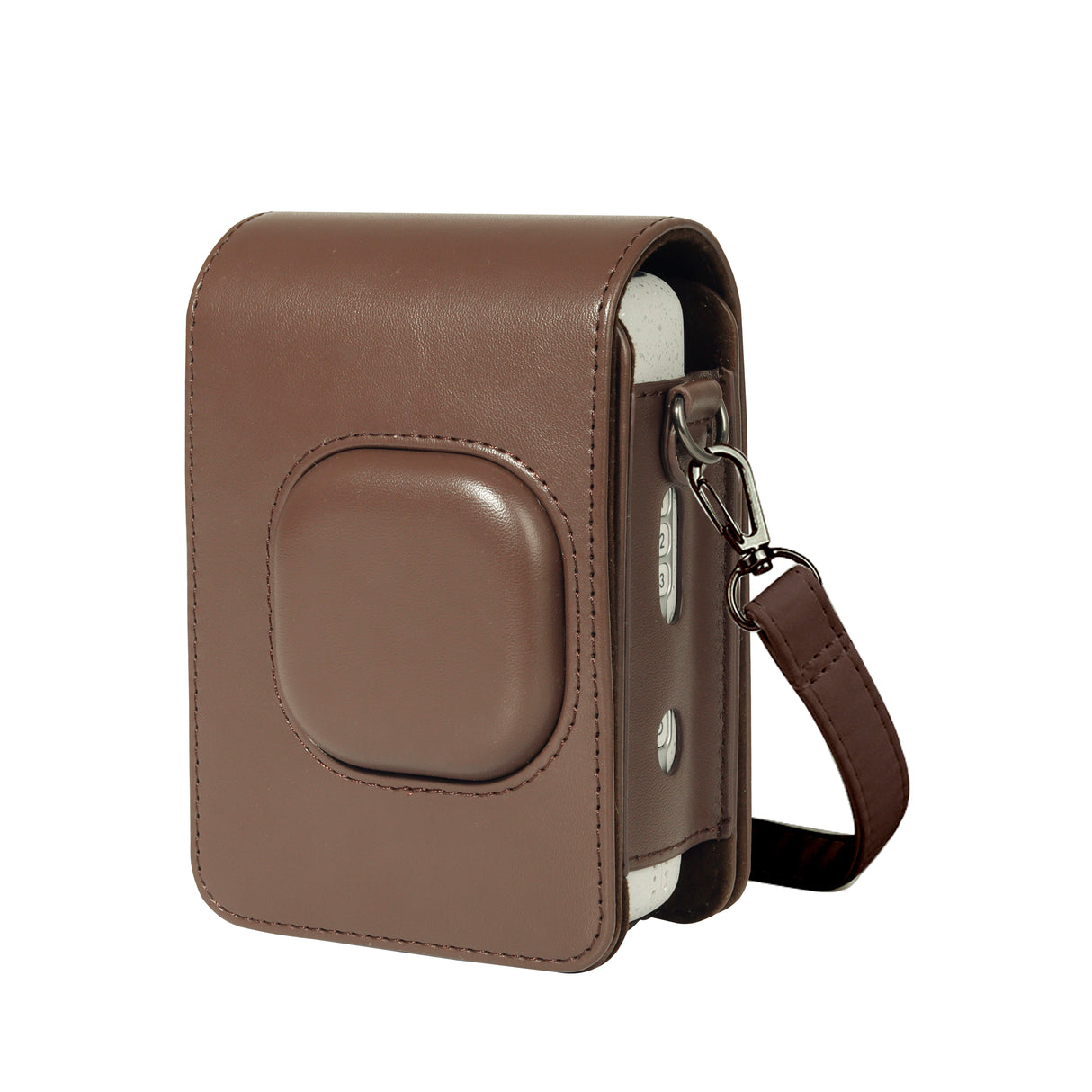 ZIKKON Protective Case for Fuji instax mini liplay Camera with adjustable neck strap quick detachable- Deep bronze
