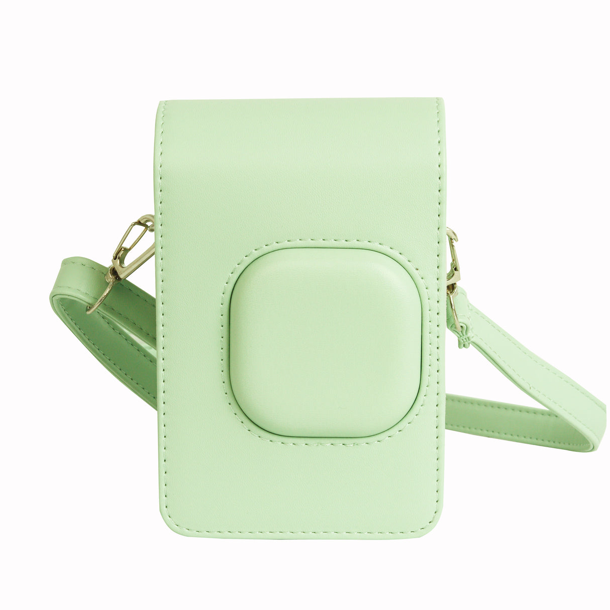 ZIKKON Protective Case for Fuji instax mini liplay Camera with adjustable neck strap quick detachable- Matcha Green
