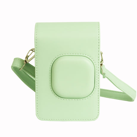ZIKKON Protective Case for Fuji instax mini liplay Camera with adjustable neck strap quick detachable- Matcha Green

