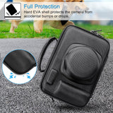 ZIKKON Protective Case for Fujifilm Instax Wide 400/300/210/ Instant Camera, Universal Wide Hard Shell Carrying Case with Removable Adjustable Strap -(Black)