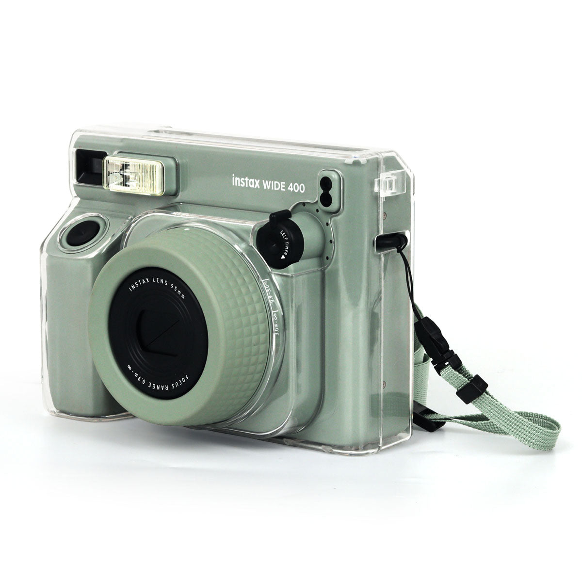 ZIKKON Protective Clear Case for Fujifilm Instax Wide 400 Instant Camera, Clear Cover for Fuji Instax Wide 400 Camera Case, for Instax Wide 400 Case with Shoulder Strap