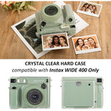 ZIKKON Protective Clear Case for Fujifilm Instax Wide 400 Instant Camera, Clear Cover for Fuji Instax Wide 400 Camera Case, for Instax Wide 400 Case with Shoulder Strap