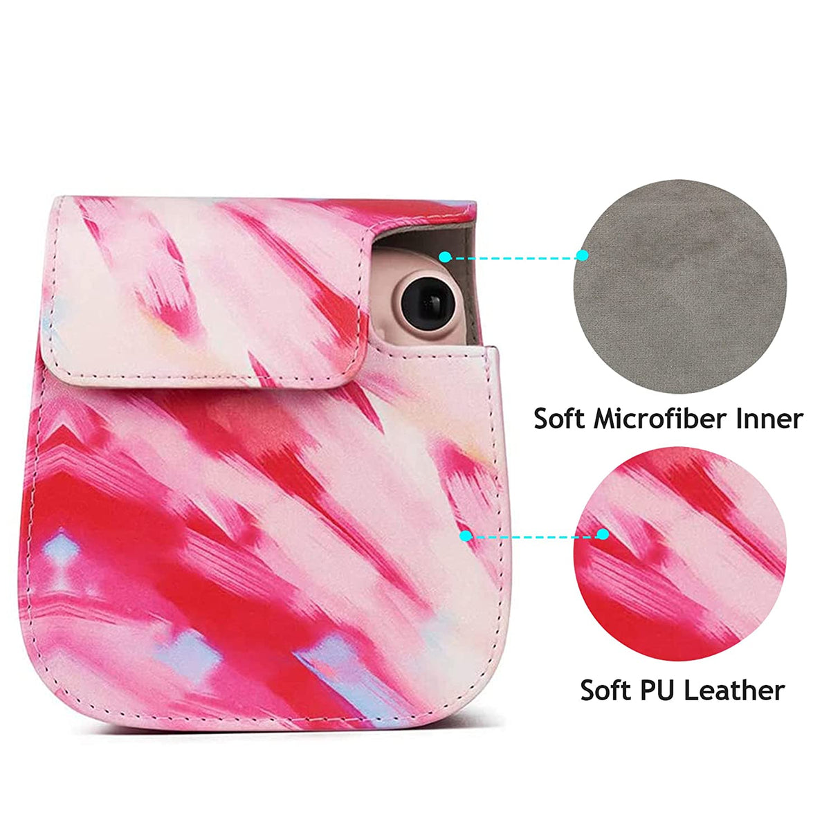 Zenko Instax mini 11 Camera PU Leather Case Bag Pastel