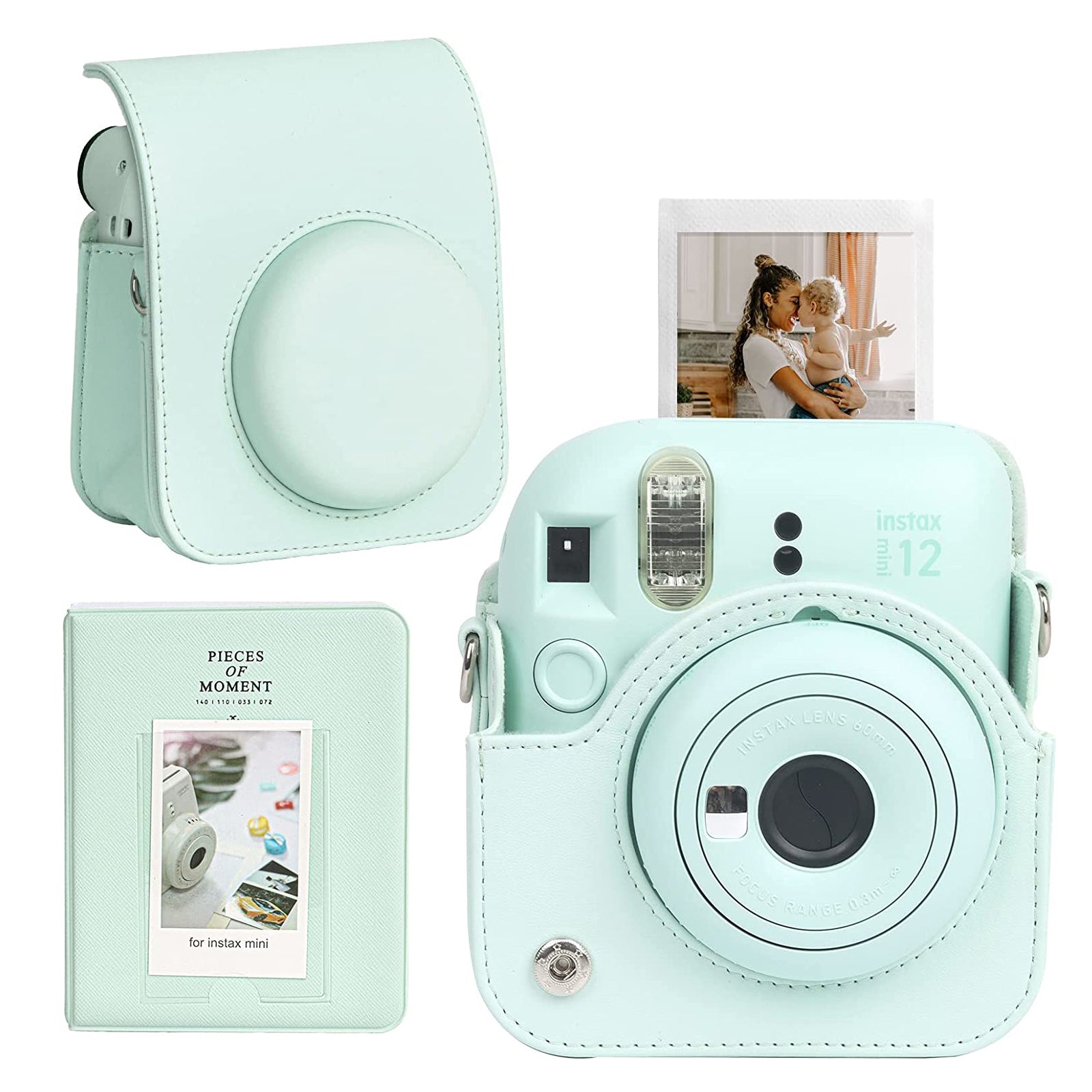 Zikkon Instax Mini 12 Protective Camera Case PU Leather Carrying