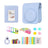 Zikkon Instax Mini 12 Protective Camera Case PU Leather Carrying Bag with Photo Album and Accessories Kits Blue
