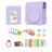 Zikkon Instax Mini 12 Protective Camera Case PU Leather Carrying Bag with Photo Album and Accessories Kits Purple