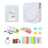 Zikkon Instax Mini 12 Protective Camera Case PU Leather Carrying Bag with Photo Album and Accessories Kits  white