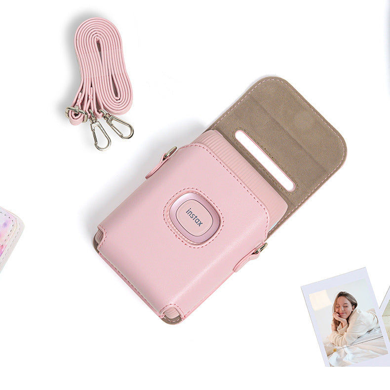 Zenko Instax Mini Compatible Link 2 Photo Printer PU Leather Protective Cover pink