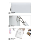 Zenko Instax Mini Compatible Link 2 Photo Printer PU Leather Protective Cover white