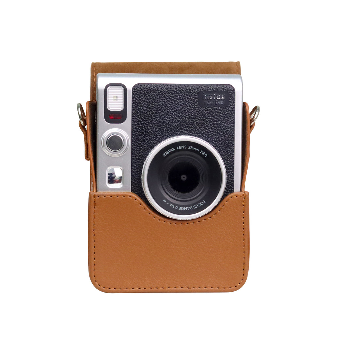 Zenko Instax mini Evo Camera top open PU Leather Case Bag Brown