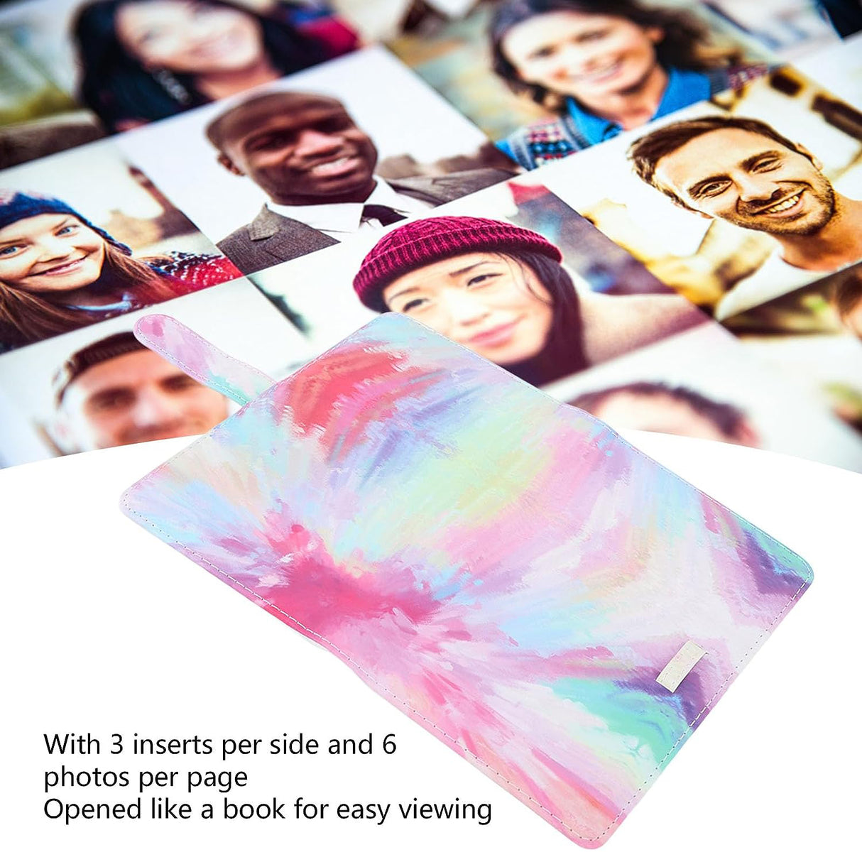 Zikkon 108-Sheets Album For Fujifilm Instax Mini Film (3 inch) Pink Tie Dye