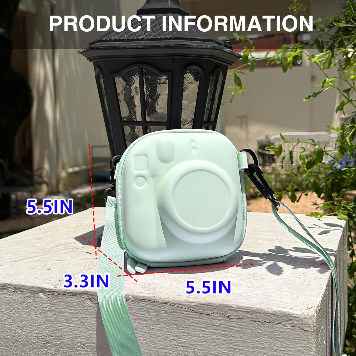 Zikkon EVA Universal Camera Case for Fujifilm Instax Mini 12/11/99/ SE/90/7 (Mint Green)
