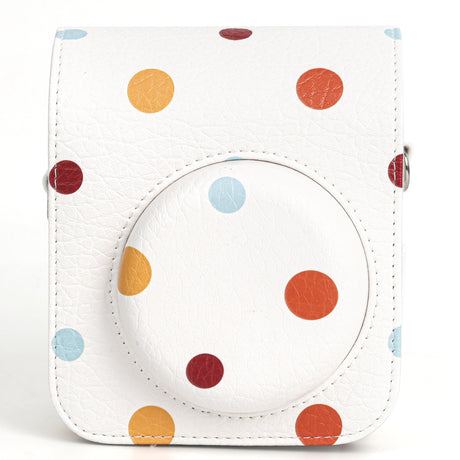 Zikkon Instax Mini 12 Protective Camera Case PU Leather Carrying Bag (Color wave dot )