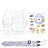 Zikkon Instax Mini SE Crystal Case Photo Storage Pocket with Shoulder Straps + Stickers set (Purple)
