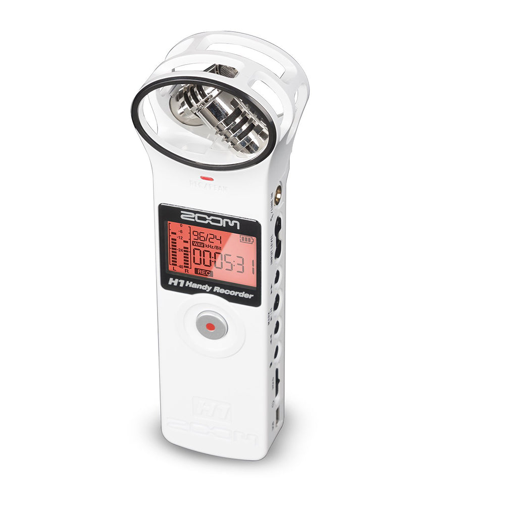 Zoom H1 Ultra-Portable Digital Audio Recorder (White