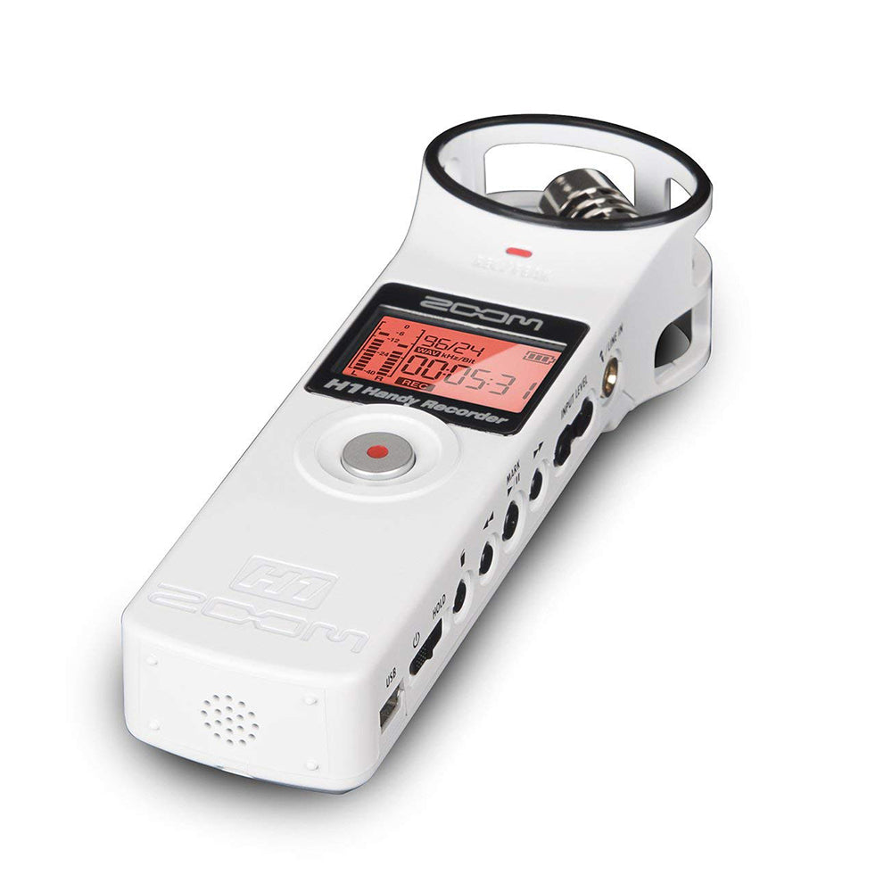 Zoom H1 Ultra-Portable Digital Audio Recorder (White)