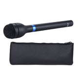 BOYA BY-HM100 Handheld Dynamic Microphone Mic Omni-Directional XLR Connector Aluminum Alloy Body Extra Long Handle for ENG Interview Presentation Recording