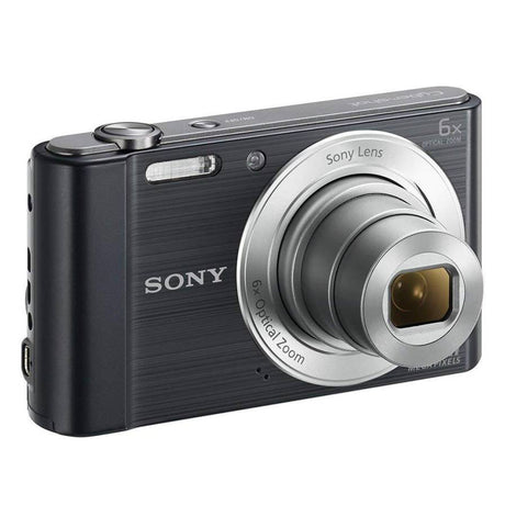Sony Cybershoot DSC-W810/B 20.1MP Digital Camera Memory card 16GB (Black) + Bag (20.1 MP, 6 Optical Zoom, 48 X Digital Zoom, Black)