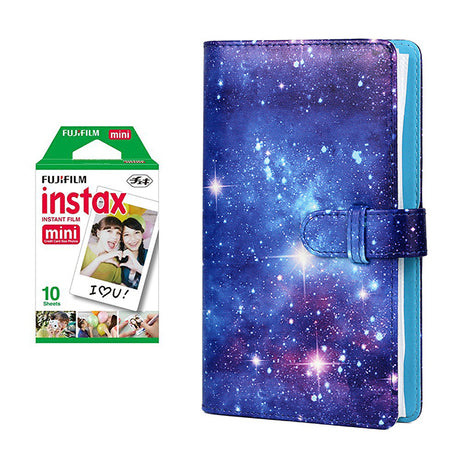 Fujifilm Instax Mini 10X1 Instant Film With 96-Sheets Album For Mini Film (3 inch) Star