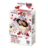 FUJIFILM Instax Mini 10x1 Instant Film Heart Sketch