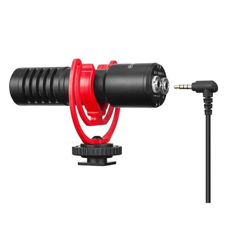 Boya BY-MM1+ Super-Cardioid Shotgun Microphone with Real Time Monitoring Compatible with iPhone/Andoid Smartphones, DSLR Cameras Camcorders for Live Streaming Audio Recording